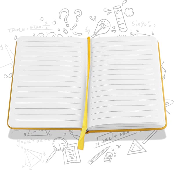 1 stk. Lomme Notesbog Små Notesbøger Hardback Notesbog A6 Notesblok Journal 160 Sider (80 Ark) - gul