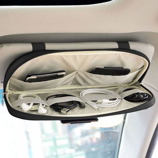 Auto Visor-tasku ja auton sisätilatarvikkeet Auto Kuorma-auto Visor Säilytyspussipidike Monikäyttöisellä Verkkovetoketjulla