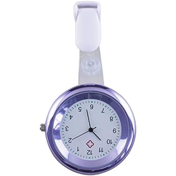 Watch Brosch Silikonklämma Infektionskontroll Design Sjuksköterska Läkare Paramedic Brosch Fob Watch(lila)