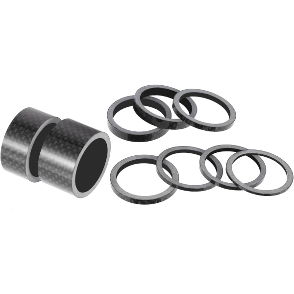 Pieces Bike Carbon Fiber Headset Spacer Bicycle 1-1/8 Inch 20 15 10 5 3 2 1 mm, 7 Size