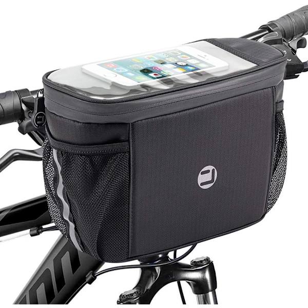 Cykelstyr Isoleret Taske, Cykel Front Telefon Taske Køler Opbevaringspung Med TPU Touch Screen Isolering Cykelramme Taske Rem På Cykling
