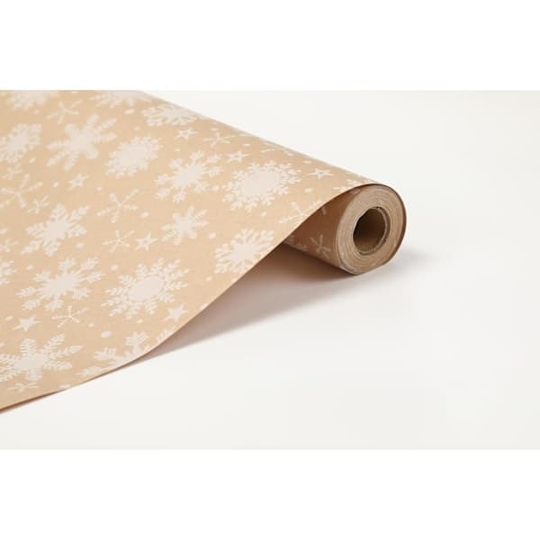 Kraft julklappspapper på rulle, 43 cm x 15 m