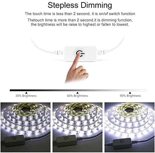 Led speil lys, Led forfengelighet lys stripe, dimbar, egnet for sminke speil 3 meters
