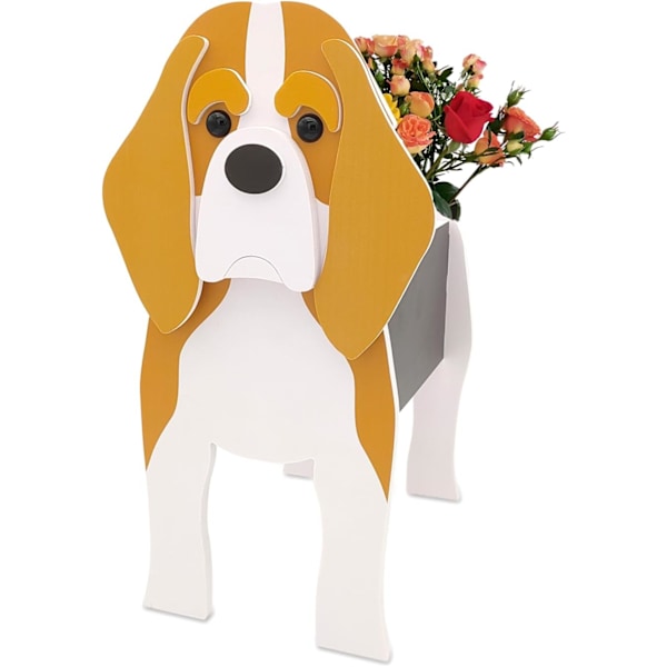 Hundeformet Plantepotte | Charmerende Ansigtspotte til Indendørs og Udendørs Planter | Unik Have- og Hjemmedekoration color 1