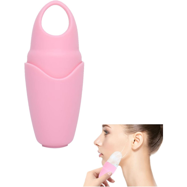 Jäätelörulla kasvoille ja silmille, Gua Sha -hieronta kasvorulla Gua Sha -hierontasetti Gua Sha -kasvovälineet ihonhoitoon ja rentoutumiseen (vaaleanpunainen)