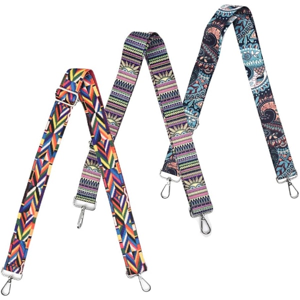 Väska Rem 3 Pack Justerbar Bred Axelremmar för Väskor