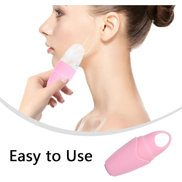 Jäätelörulla kasvoille ja silmille, Gua Sha -hieronta kasvorulla Gua Sha -hierontasetti Gua Sha -kasvovälineet ihonhoitoon ja rentoutumiseen (vaaleanpunainen)