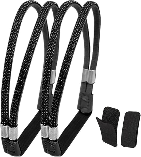 Skosnören, damhöga klackar, elastiska remmar, hälremmar Black