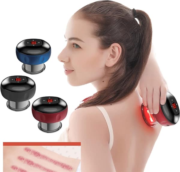6-trins elektrisk smart cupping-sæt med rødt lys terapi multifunktionel vakuum cupping terapi sæt
