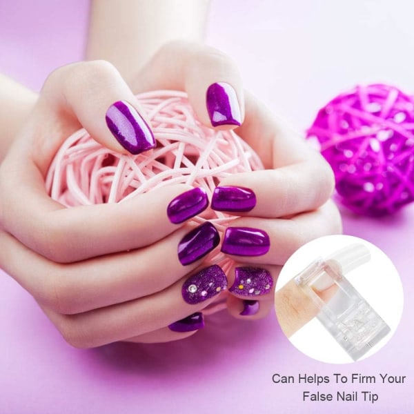 20 st Polygel nagelklämmor genomskinliga gel nagelklämmor nagelklämmor för nagelförlängning snabb nagelbyggarsats
