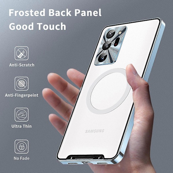 Kova magneettikotelo linssikameran suojakalvolla, yhteensopiva Samsung Galaxy S23 Ultra Plus -puhelimen kanssa