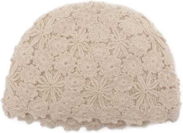 Kvinnors vinter retro hinkhatt Bowler hatt beige