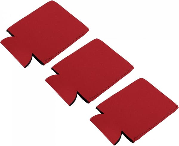Kjøleermer for bokser, isolerte sammenleggbare neoprende kapper, for slanke bokser og flasker, svart pakke med 3, (rød)