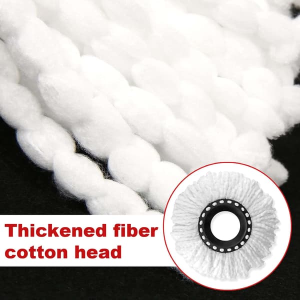 3-pakning moppehoder erstatning, 360° roterende moppehoder, mikrofiber moppefyll for enkel rengjøring, kompatibel med de fleste roterende mopper