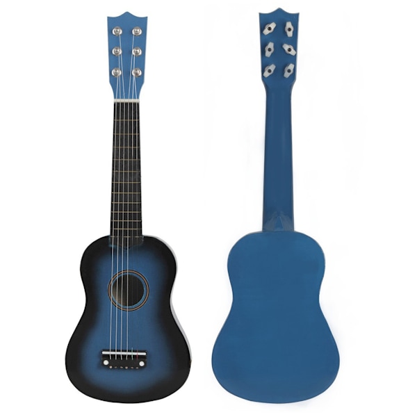 Professionell Ukulele Mini Blå 6-strängad Ukulele Akustisk Folkgitarr Instrument för Nybörjare Vuxna