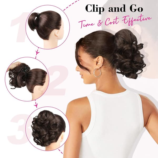 Hestehalehår Extensions, Korte Krøllede Clip-On Parykker Black