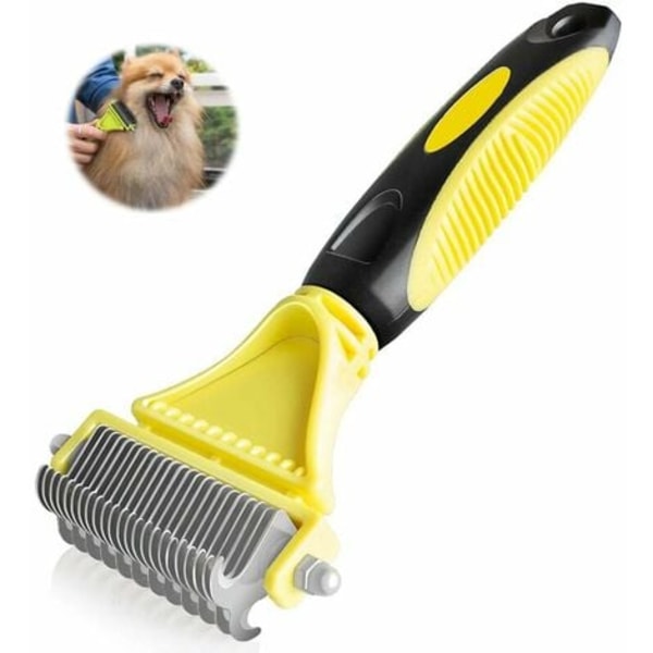 Dog Brush Cat Brush, Professional Dog Detangling Comb and Long Hair Dog Brush, Grooming Rake for Dogs and Cats Effectively Reduces Hair Loss