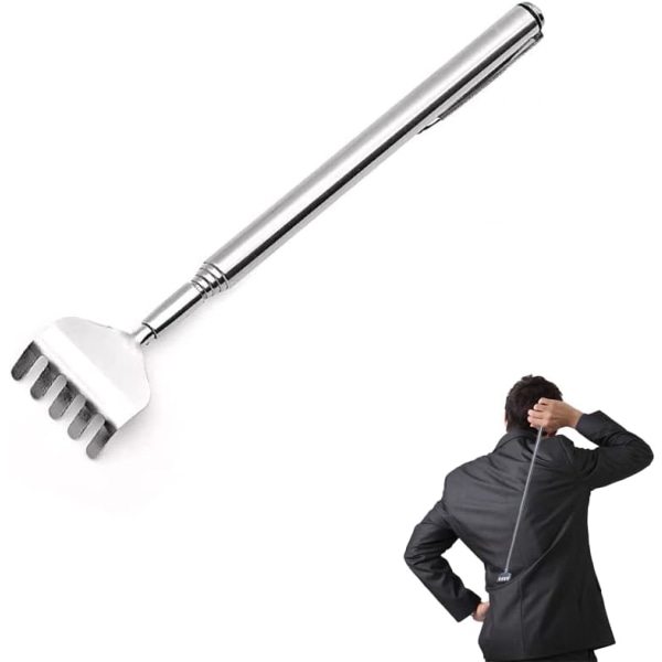 Back Scraper, Telescopic Back Scraper, Back Scraper, Pulls 15cm to 50cm, Stainless Steel Massager Tool