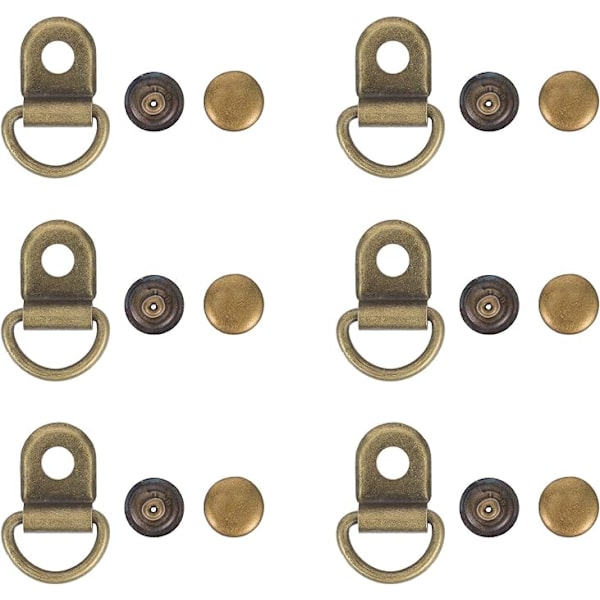 6 snørebåndsspænder, snørebåndstilbehør, snørebåndskroge Bronze