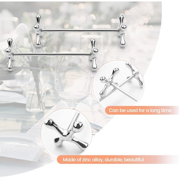 6 Stykker Legering Spisepindeholder Skeer Holder Gafler Knive Stativ Metal Håndværk Borddekoration