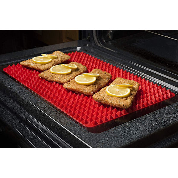 Non Stick Silikon Pyramid Pan Fett Reducerande Mat Ugnsbakplåt för BBQ & Ugn