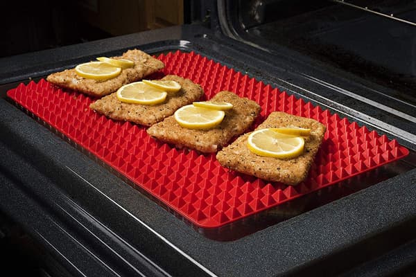 Non Stick Silikone Pyramidepande Fedtreducerende Kogeplade Ovn Bageplade til BBQ & Ovn