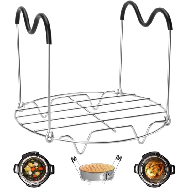 Dampstativ med varmebestandige håndtak, kompatibelt med Instant Pot-tilbehør 6 Qt 8 Quart, trykkoker