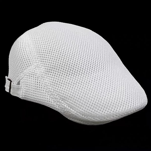 Flatcap menn sommer, flat cap flatcap sommer mesh flat cap White