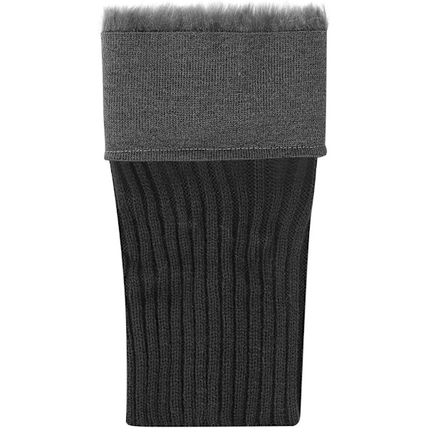 Kvinnor Flickor Varma Boot Cuffs Korta Virkade Boot Cover Dam Mjuka och Bekväma Boot Strumpor Cuff Toppers Snö Strumpor Stickade Korta Värmare Boot Cuff dark gray