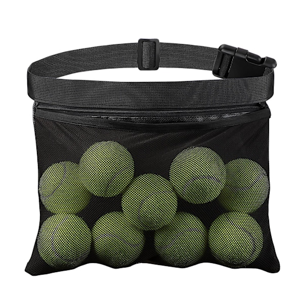 Tennis Ball Holder, Holder Bag For Women, Men & Teens, Ball Pouch, Mesh Waist Hip Bag Carrier, Easy Holding 6-8 Balls