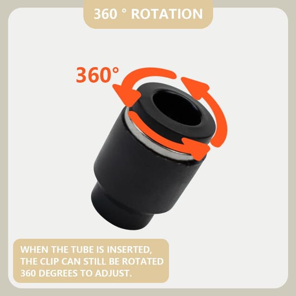 10 st 10 mm rör OD Push to Connect pneumatisk lockpluggkoppling (PPF10)