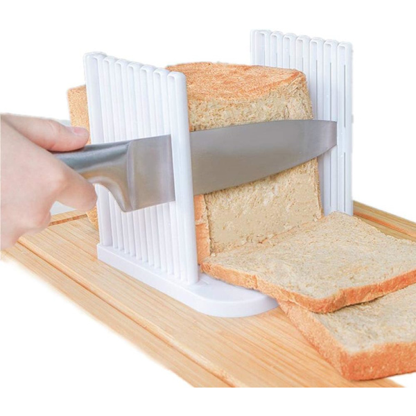 Brødskærer, justerbar brød/bage/brødskærer skæremaskine, sandwichmaskine toastskærer foldning