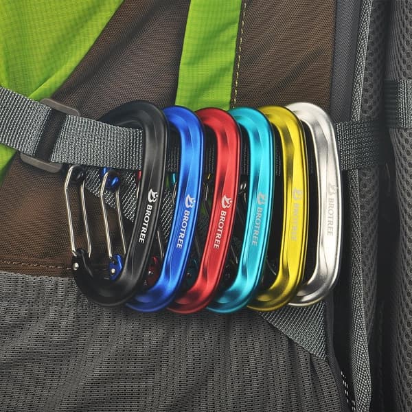 12KN karbinhakar kraftiga karbinhakar för hängmatta, camping, vandring, ryggsäck och mer (2-pack), mörkblå