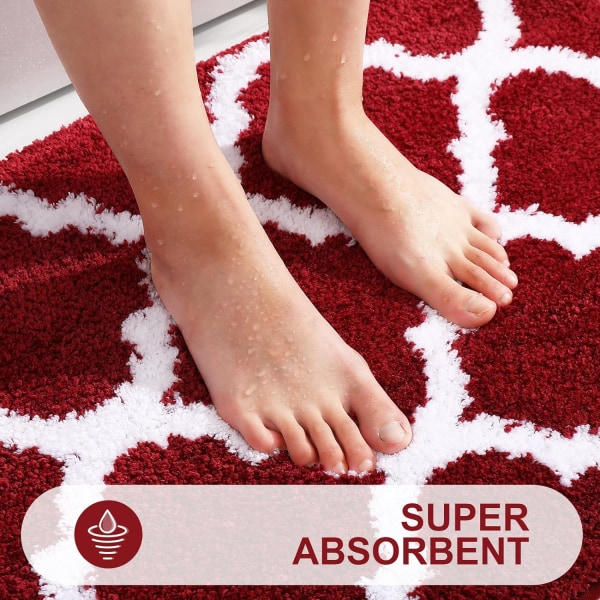 Luksuriøst badeværelsestæppe, blødt og absorberende mikrofiber bademåtte, skridsikkert shaggy badetæppe