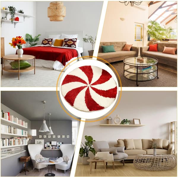 Juleteppe til soverommet - Sklisikkert juleteppe, vinterdekorasjon til rommet, for kjøkken, stue, soverom, spisestue, (C)