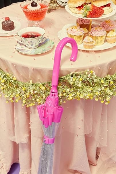 1 st Fågelbur-Paraply (rosa)