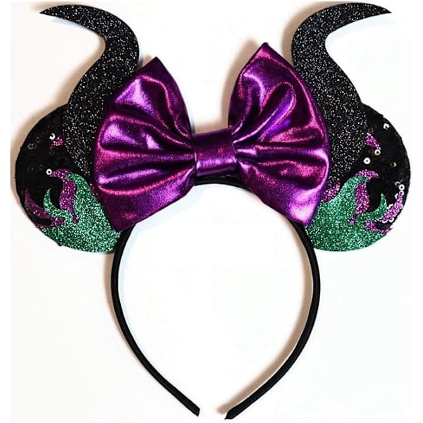 Maleficent-hiirenkorvat hiuspanta Halloween-asuun ja juhliin