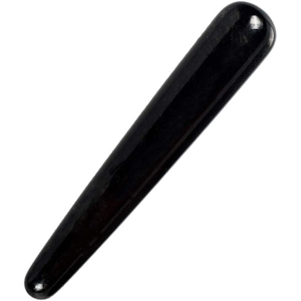 Healifty Obsidian-hierontapuikko, akupunktiopuikko, Guasha-kaavintahierontaväline miehille ja naisille (musta)