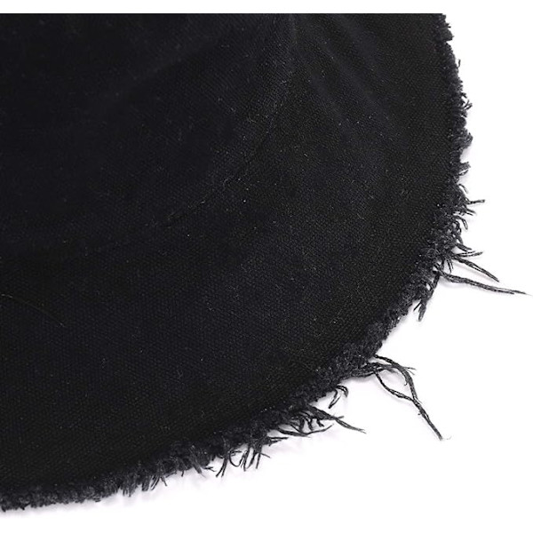Dam floppy hatt Black