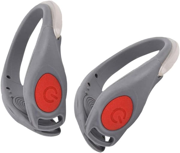 2 stk. LED-sko-klipslys Sikkerhedslys Flash Gear-lamper til natløb (rød)