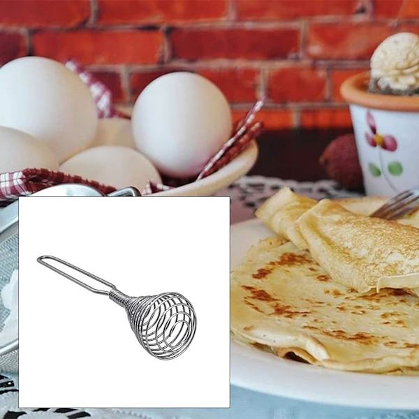 Køkken Push Spiral Manuel Æggebatter Værktøj Bærbar Piske til Mælk Drik Kaffe Shake Frother Mixer