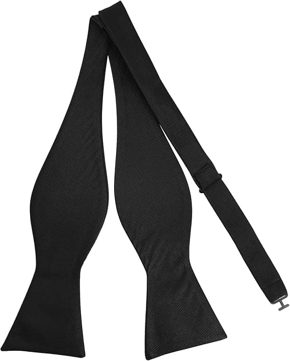 Herre Solid Bowtie Vævet Selvbinder Butterfly Sløjfer Smoking & Bryllup Butterfly Sløjfer（sort）