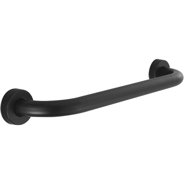 Toalettgrepp i rostfritt stål, badkarshandtag, väggmonterad handdukshållare, badkarshandtag, svart (40 cm)
