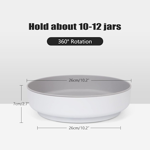 Roterande kryddhylla, [360° roterbar] Snurrande köksförvaring, kryddorganisatör för köksförvaring (26 cm/10,2 tum)
