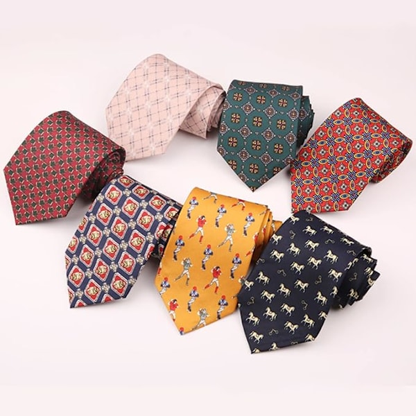 Menn's Bredt Slips Vintage Retro Slips Bredt Blad Mote Fargerikt Slips