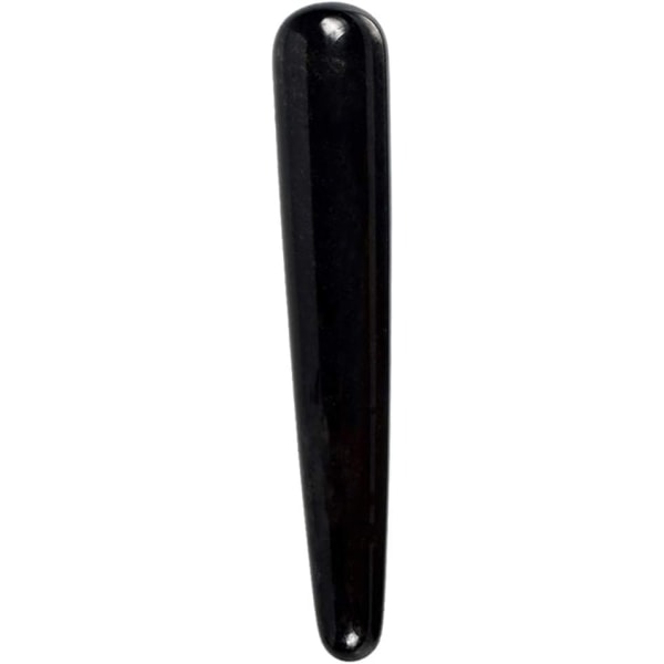 Healifty Obsidian Massage Stick Trigger Point Akupunktur Stick Guasha Skrabe Massage Værktøj til Mænd Kvinder (Sort)