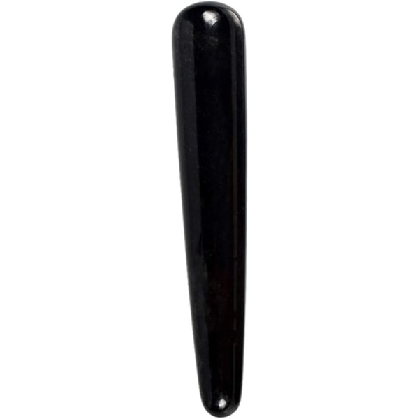 Healifty Obsidian Massage Stick Trigger Point Akupunktur Stick Guasha Skrapmassageverktyg för män kvinnor (svart)