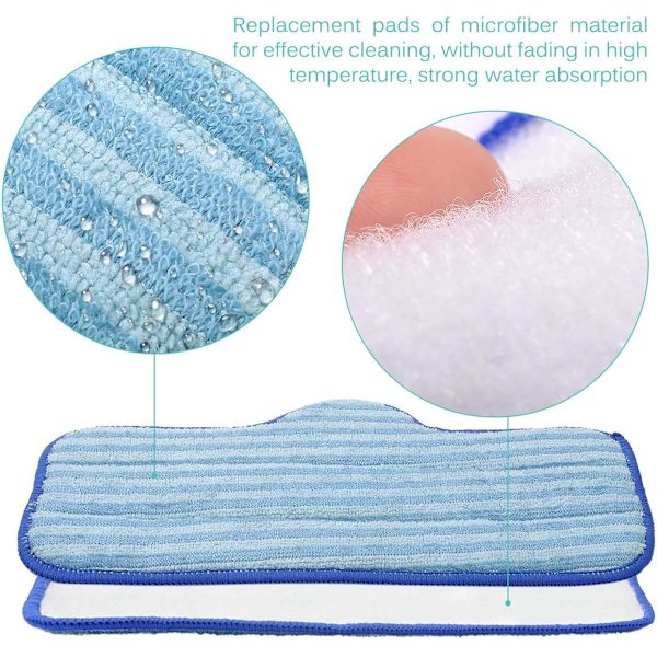6 stk. Kompatibel med Dupray Neat Damprenser Mikrofiberpuder