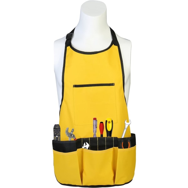 Oxford cloth work apron Waterproof apron for home garden, heavy duty work apron with tool pockets, adjustable, suitable for men and women