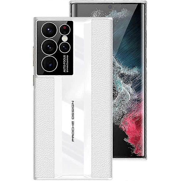 Äkta Läderfodral Kompatibelt Med Samsung Galaxy S23 Ultra/s23 Plus/s23, Med Kameraskydd